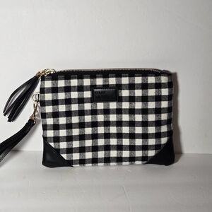 Funky Monkey Wristlet Handbag Faux Leather Purse Clutch 6 1/2 ×9